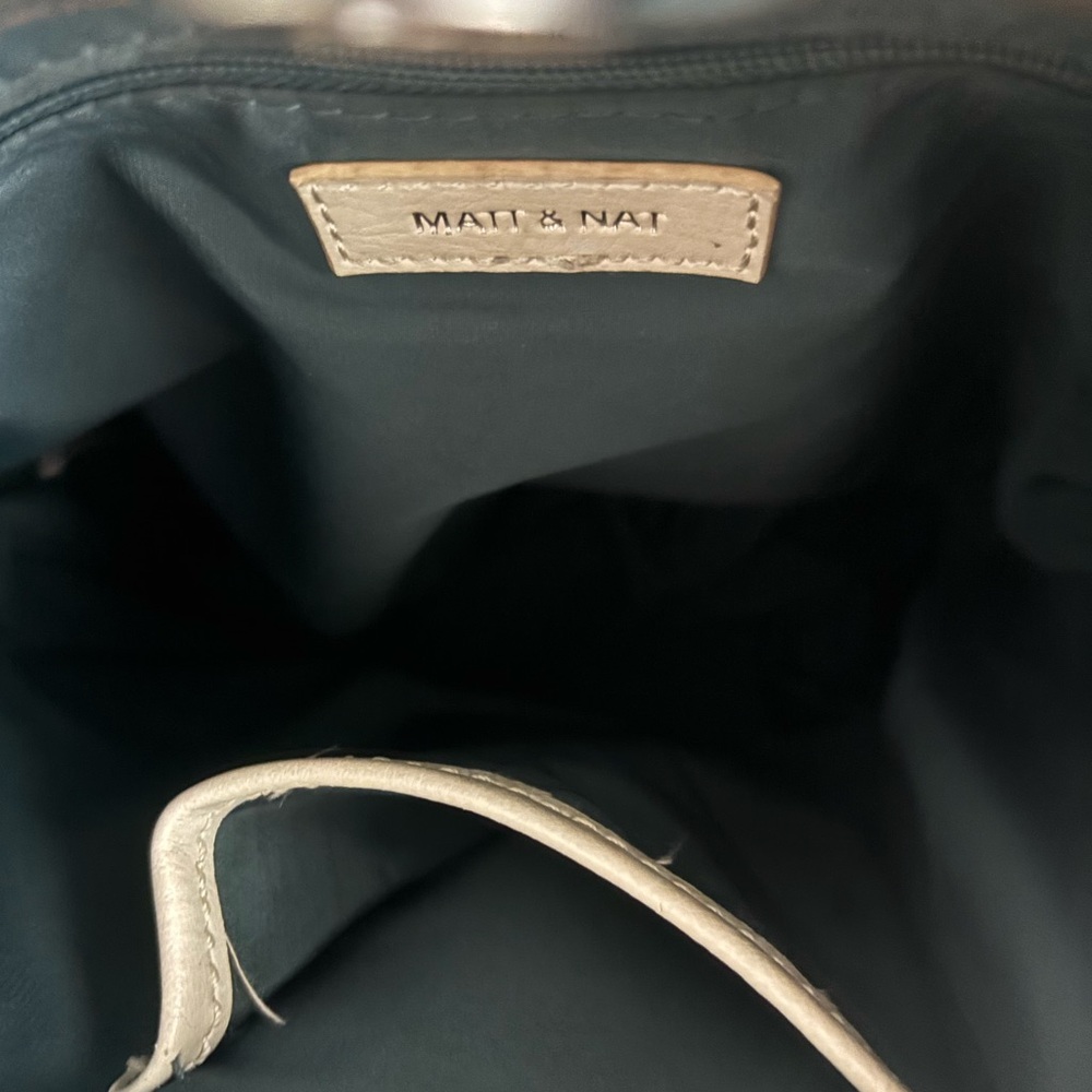 Matt & Nat Cream White Vegan Leather Backpack - Picture 5 of 9